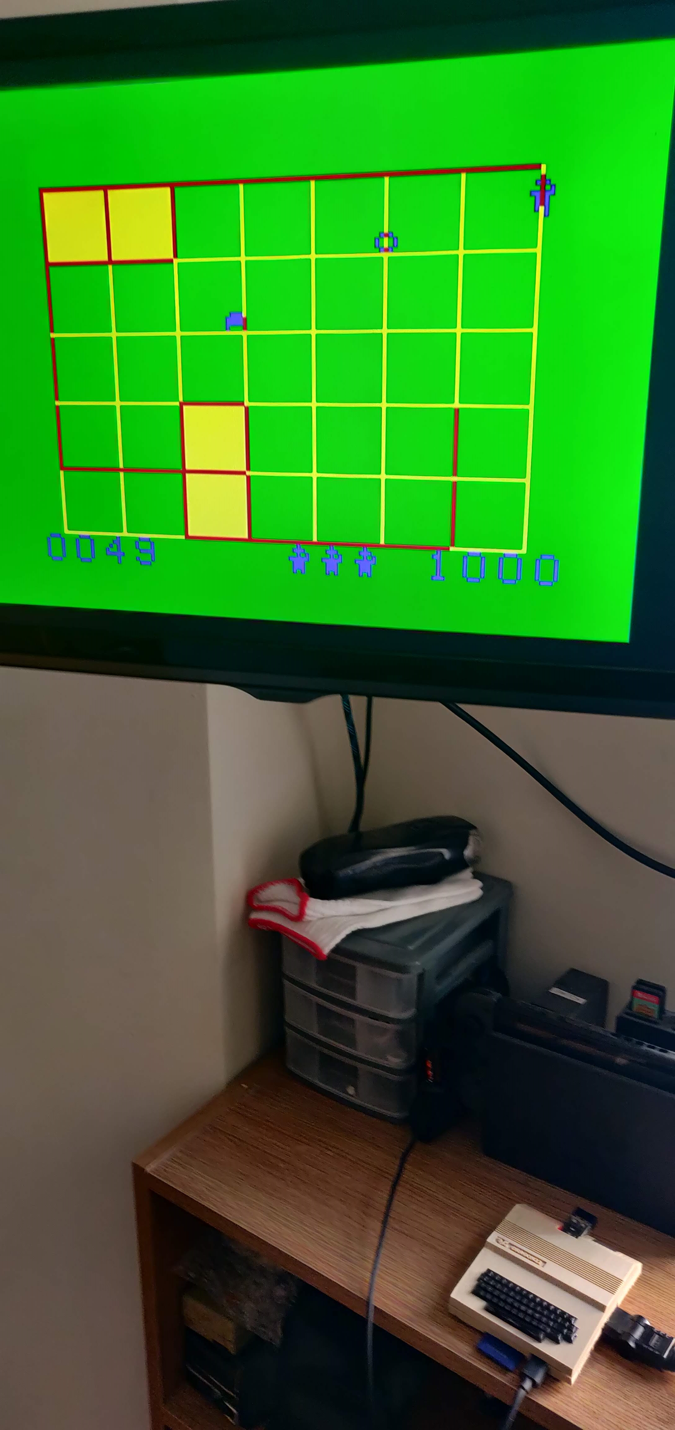 Cuthbert Goes Walkabout on a screen with the Raspberry Pi underneath